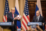 President Trump And President Putin Hold A Joint Press Conference After Summit