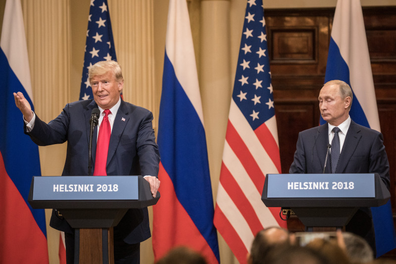 President Trump And President Putin Hold A Joint Press Conference After Summit