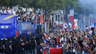 French team back to France after winning FIFA World Cup 2018