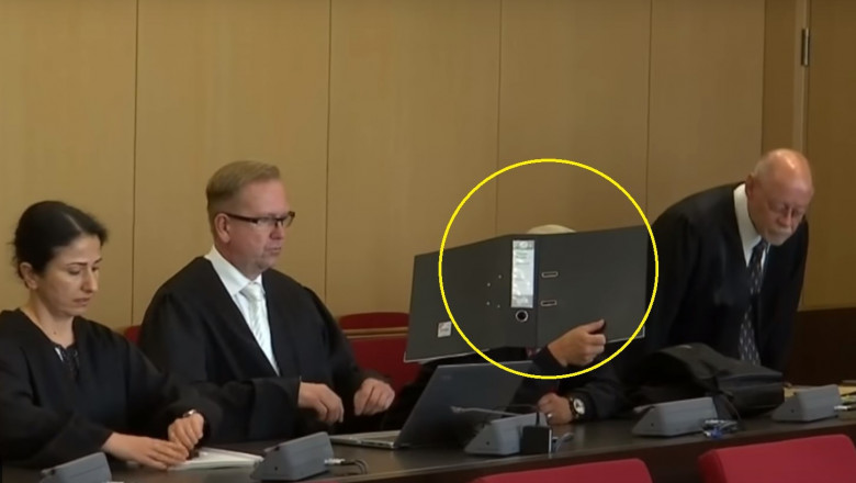 Ralf S., într-o captură video din sala de judecată.