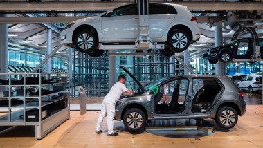 Volkswagen E-Golf Electric Car Production In Dresden