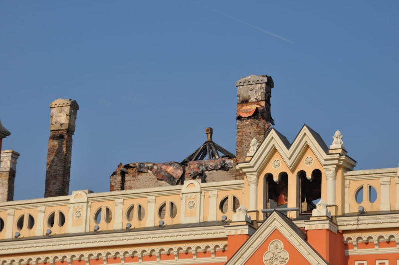 a doua zi dupa incendiu Episcopia Greco Catolica Oradea (12)