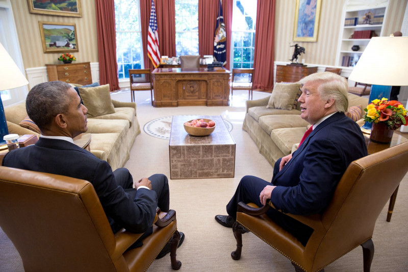 obama si trump dupa ce a castigat asta alegerile pete souza