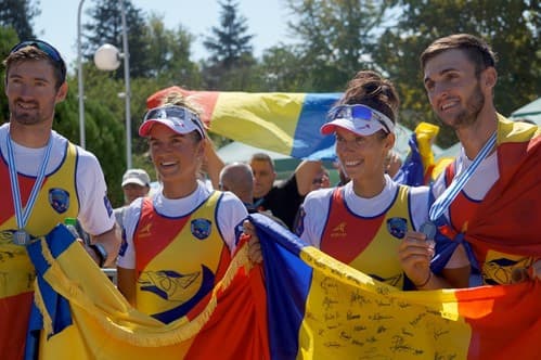 Aur si argint mondial pentru Romania la canotaj