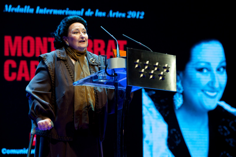 Montserrat Caballe Receives the International Medal of The Arts in Madrid
