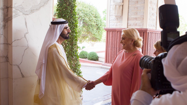 Întrevederea prim-ministrului României, Viorica Dăncilă, cu Mohammed bin Rashid Al Maktoum, vicepreşedintele şi prim-ministrul Emiratelor Arabe Unite, conducătorul Emiratului Dubai (2)