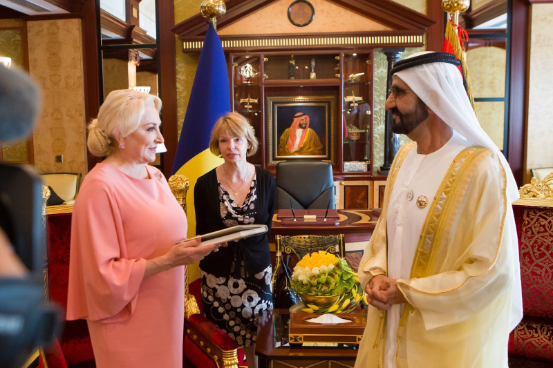 Întrevederea prim-ministrului României, Viorica Dăncilă, cu Mohammed bin Rashid Al Maktoum, vicepreşedintele şi prim-ministrul Emiratelor Arabe Unite, conducătorul Emiratului Dubai (4)