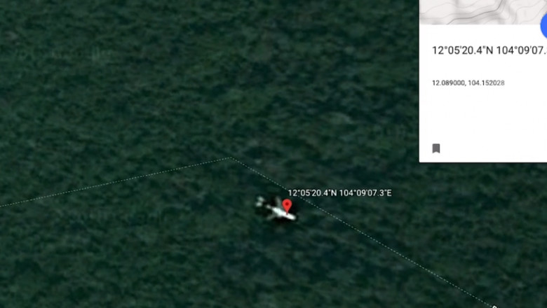 Imagine de pe Google Maps cu locul în care s-ar afla epava avionului Malaysia Airlines