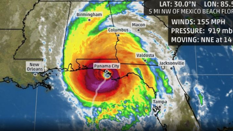 Uraganul Michael a ajuns pe continent, în apropiere de Panama City, Florida.