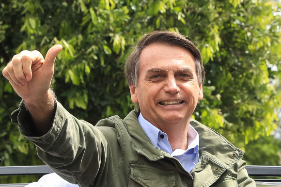 Brazilian Presidential Candidate Jair Bolsonaro Votes In Country's Election