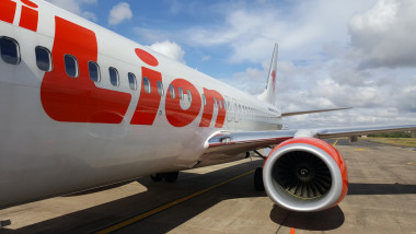 Avion Lion Air parcat in aeroport