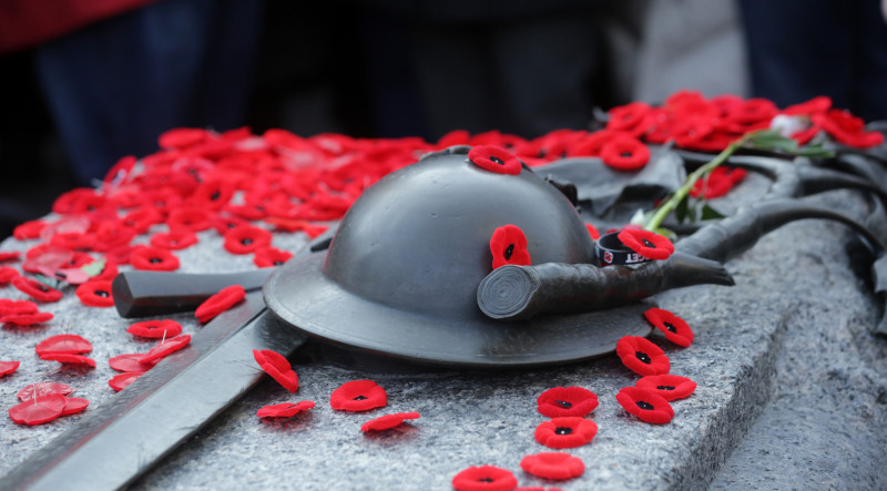 Canadian Remembrance Day Ceremony Held At War Memorial In Ottawa