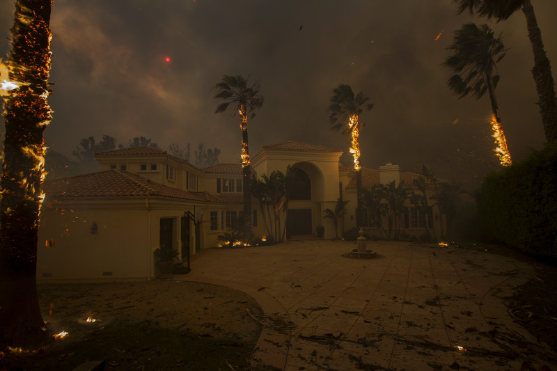 Fast-Spreading Hill and Woolsey Fires Force Evacuations In California's Ventura County