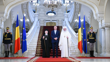 Patriarhii Bartolomeu si daniel alaturi de președintele Klaus Iohannis
