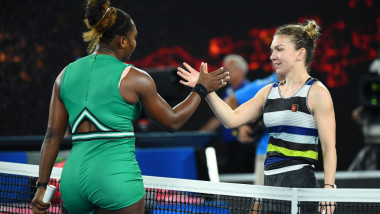 Simona Halep și Serena Williams, după meciul din optimile Australian Open