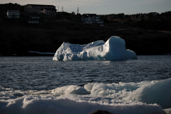 Icebergs Off Coast Of Canada's Newfoundland Draw Tourists To Area