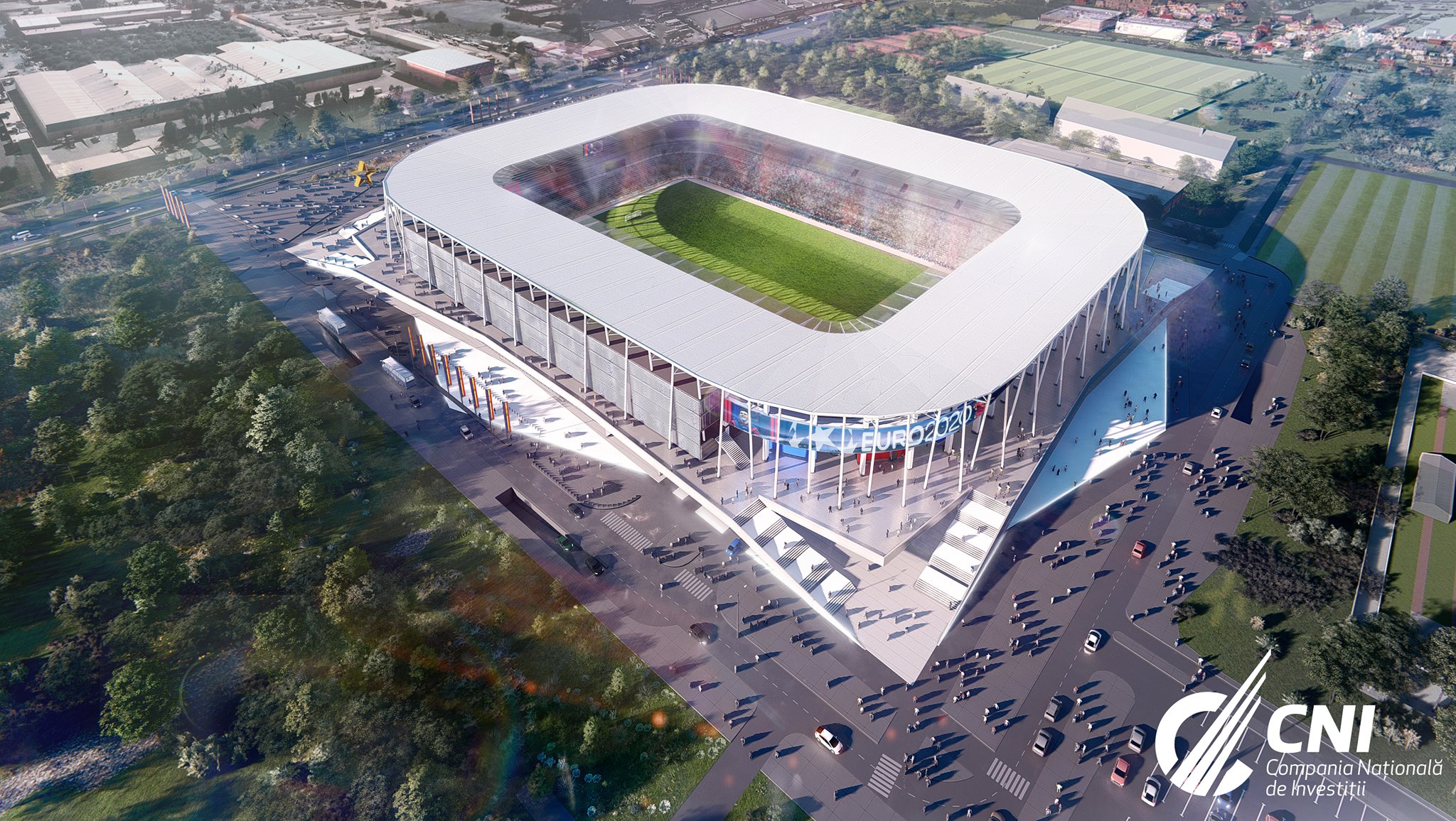 FOTO. Cum vor arata stadioanele pe care se vor antrena fotbaliştii de la EURO 2020