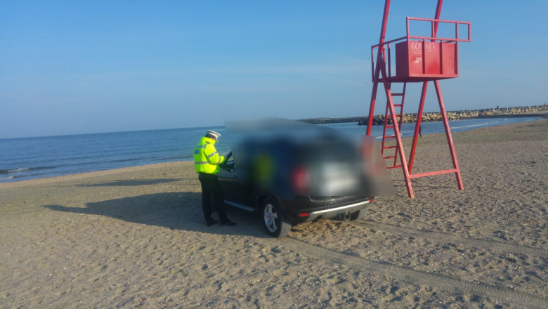 masina pe plaja amenda sursa Politia locala Constanta 1 110219