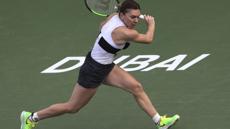 Live text Simona Halep - Lesia Tsurenko în optimi la Dubai, halep victorie, racheta, teren tenis, turneul de la dubai