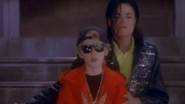 michael jackson, Macaulay Culkin, videoclipul black or white