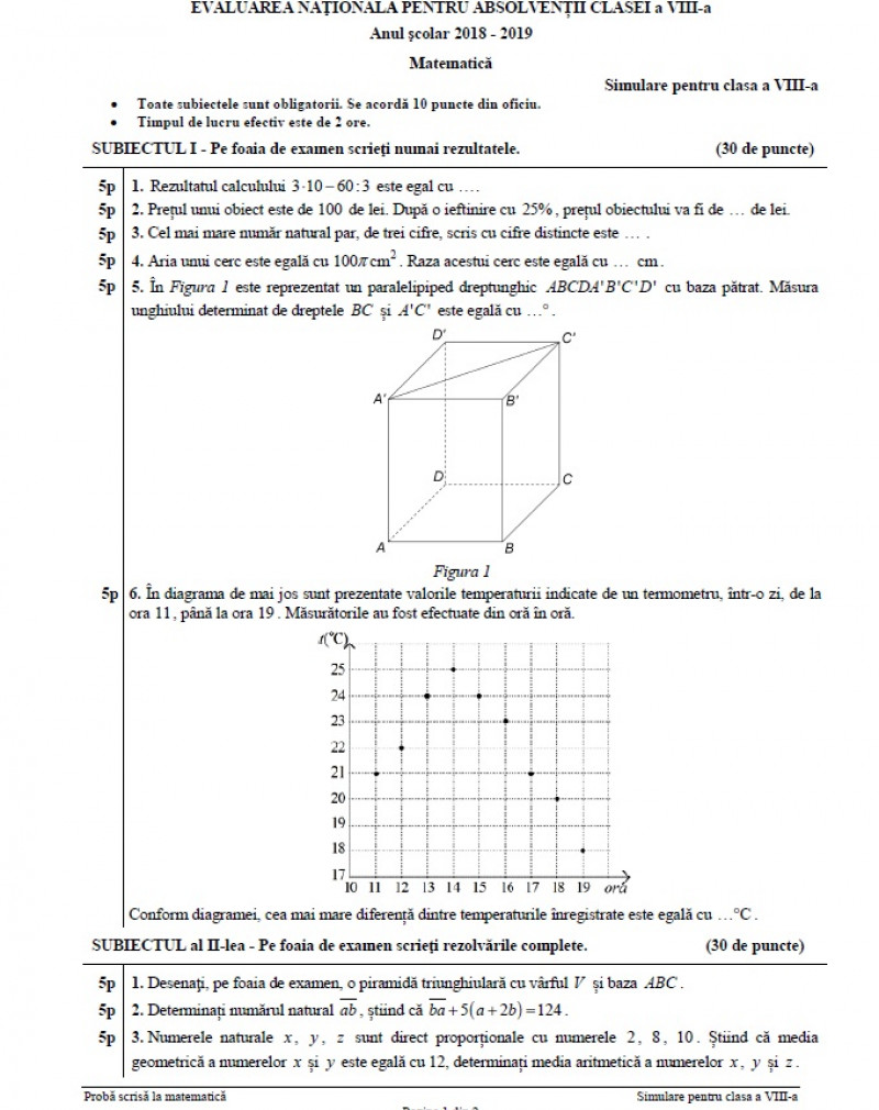 simulare mate 8 pag 1