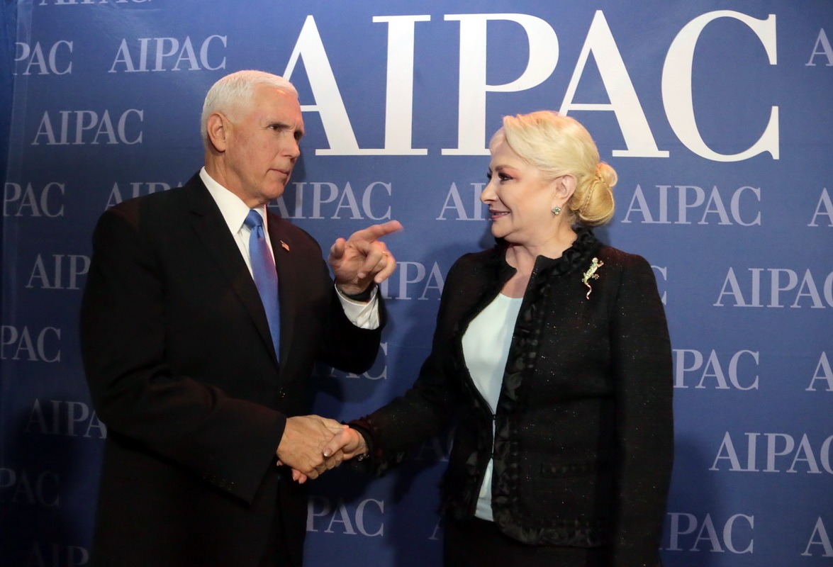 Premierul Viorica Dancila, intrevederi cu Mike Pence si Benjamin Netanyahu