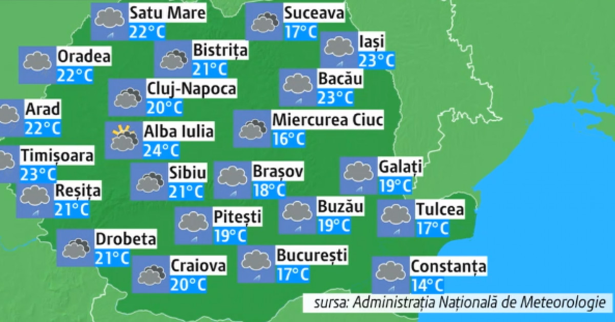 Prognoza meteo 10 zile. Vremea.