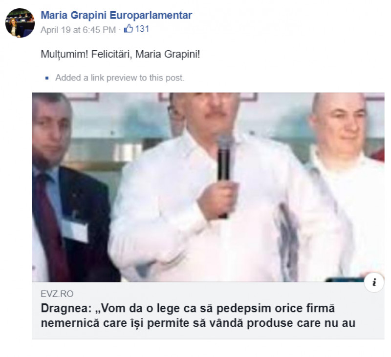 maria grapini, gafe, facebook