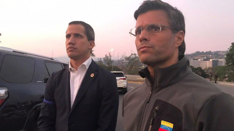 juan guaido si leopoldo lopez - captura twitter via cnn