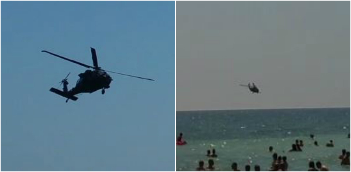 Doua elicoptere militare americane survoleaza litoralul romanesc