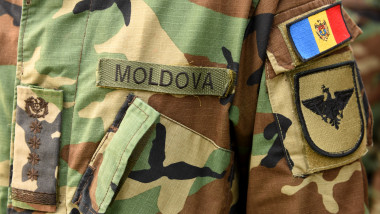 Moldova army uniform patch flag. Moldova Army