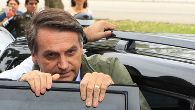 Brazilian Presidential Candidate Jair Bolsonaro Votes In Country's Election