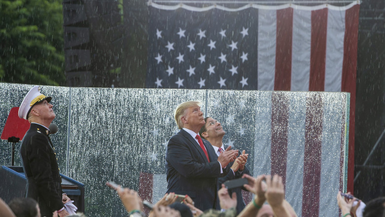 President Trump Delivers Address At Lincoln Memorial On Independence Day