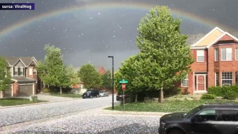 Video Fenomen Foarte Rar și Spectaculos Ploaie Cu Grindină
