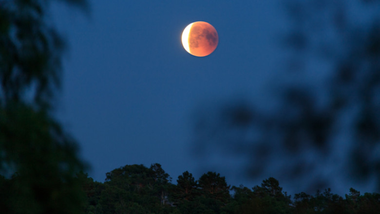 Blood moon in norway