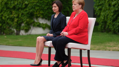 Moldovan Prime Minister Sandu Meets With Angela Merkel