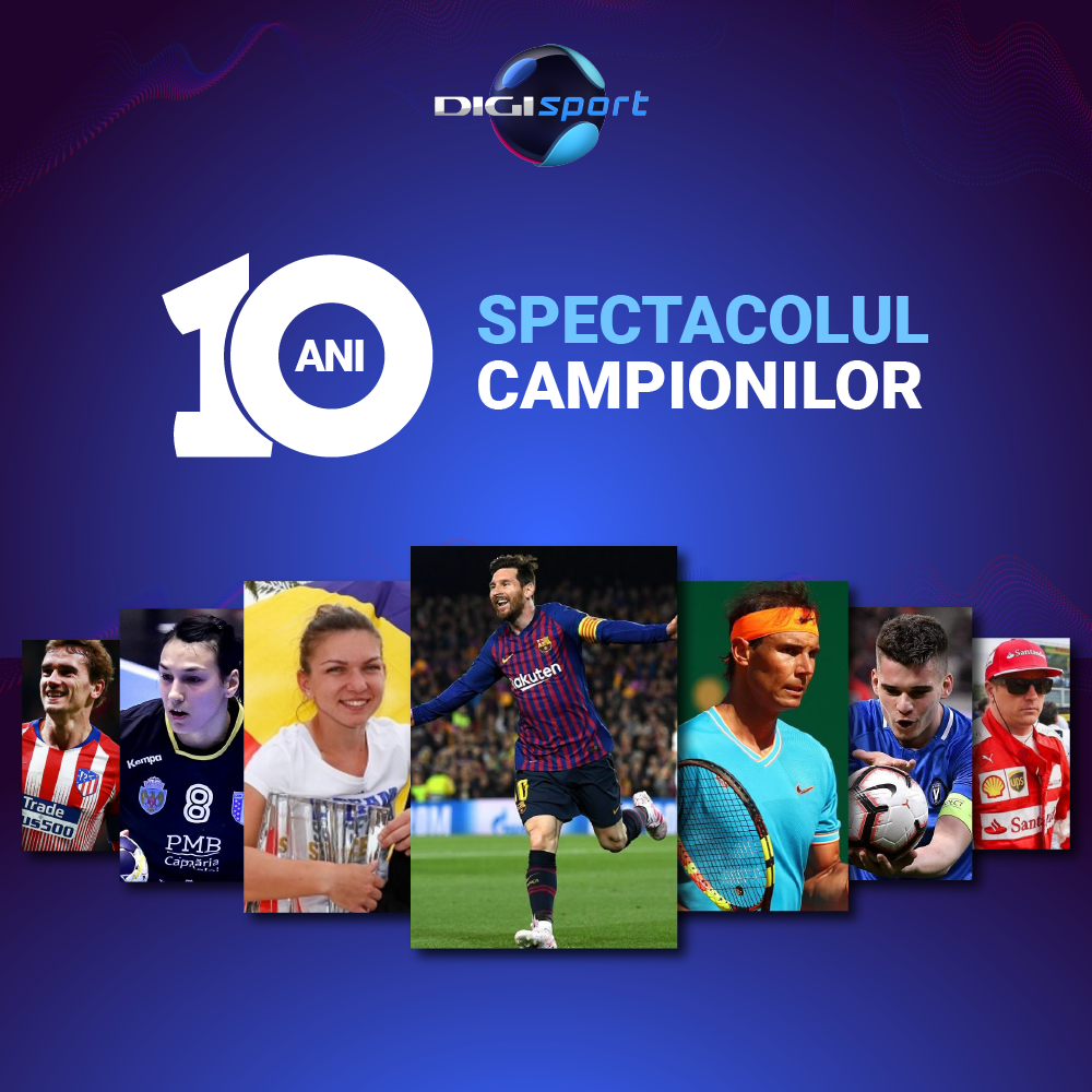Digi Sport, 10 ani de emisiuni si transmisiuni despre sportul de nota 10