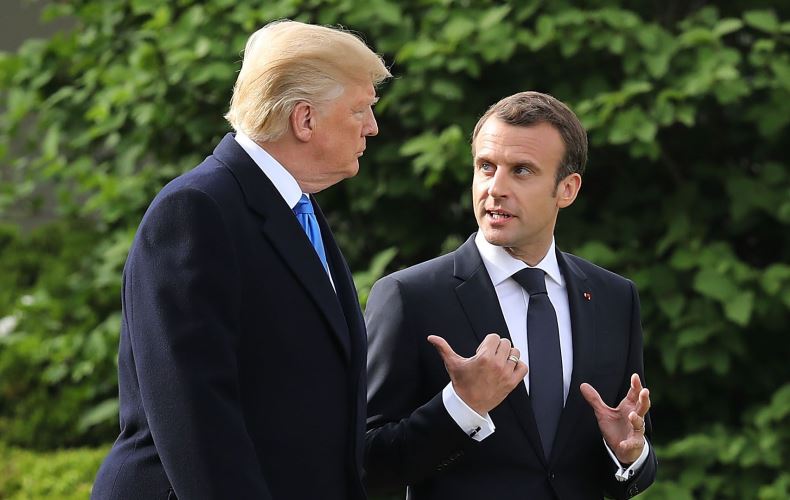 Macron îi transmite lui Trump că „între aliaţi, nu poţi să-l faci pe celălalt să sufere cu taxe vamale”