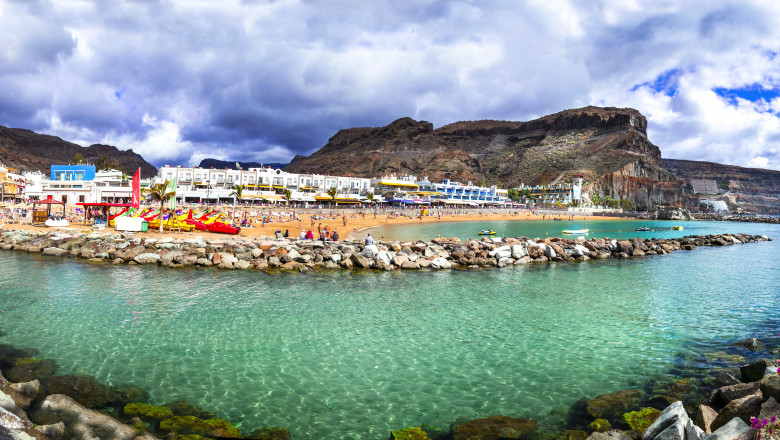 Gran Canaria holidays - beautiful Puerto de Mogan, popular tourist attraction. Canary islands