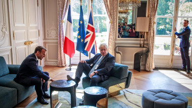 British Prime Minister Boris Johnson in Paris