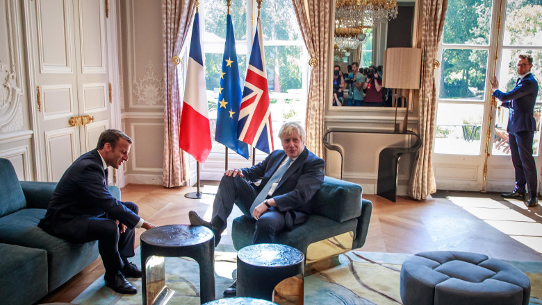 British Prime Minister Boris Johnson in Paris