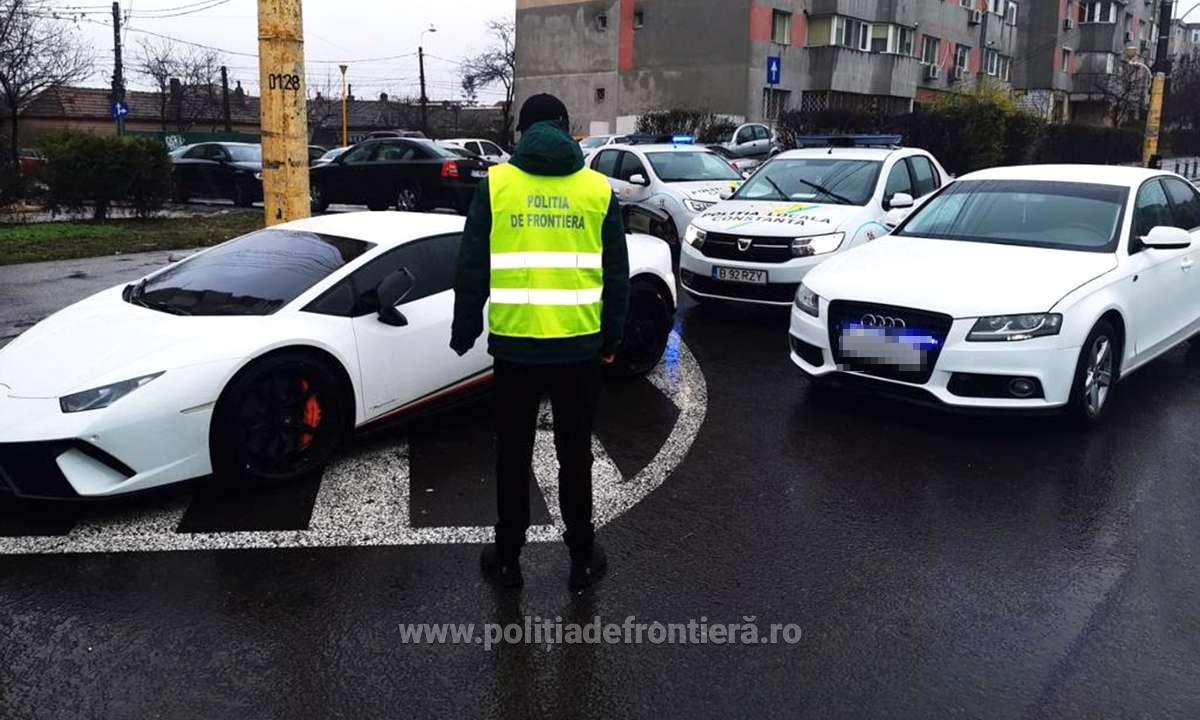 Un Lamborghini de 200.000 de euro, furat din Germania, a fost găsit parcat neregulamentar pe o stradă din Constanța