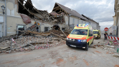 Ambulanta in Croatia, dupa cutremur