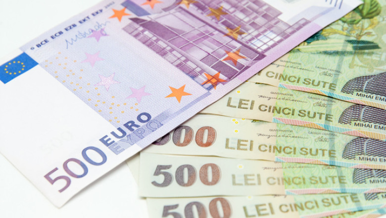 bancnote de lei si euro