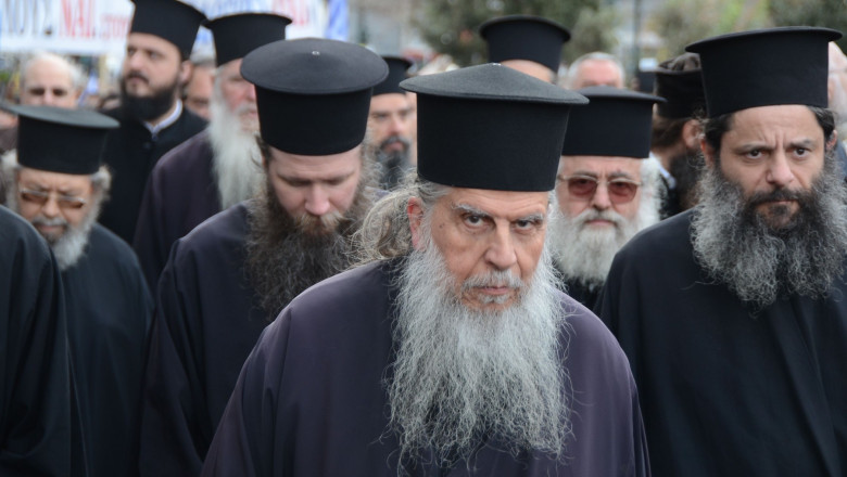 "Greece means Orthodoxy" demonstration in Athens, Attiki - 04 Mar 2018