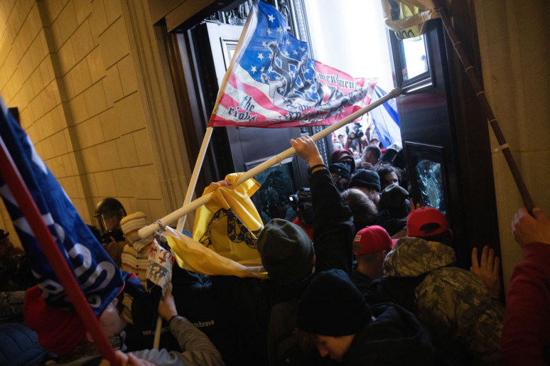 asalt asupra Capitoliului, momentul în care protestatarii intră în clădire