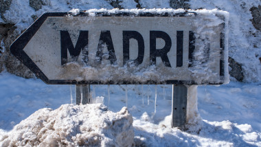 Winter in the mountain navacerrada madrid,spain,