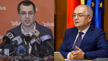emil boc și vlad voiculescu sustin declaratii de presa