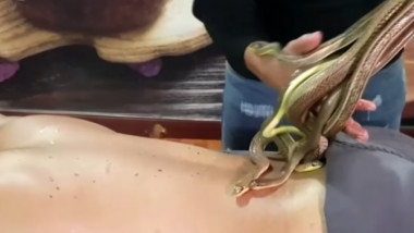 masaj cu șerpi