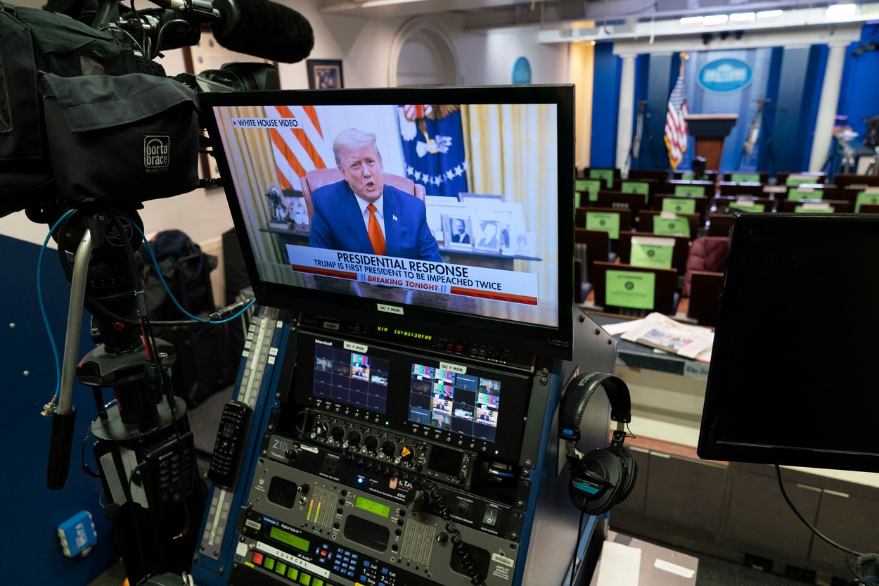 Donald Trump a dat publicității o înregistrare video, după punerea sa sub acuzare. Nicio vorbă despre impeachment